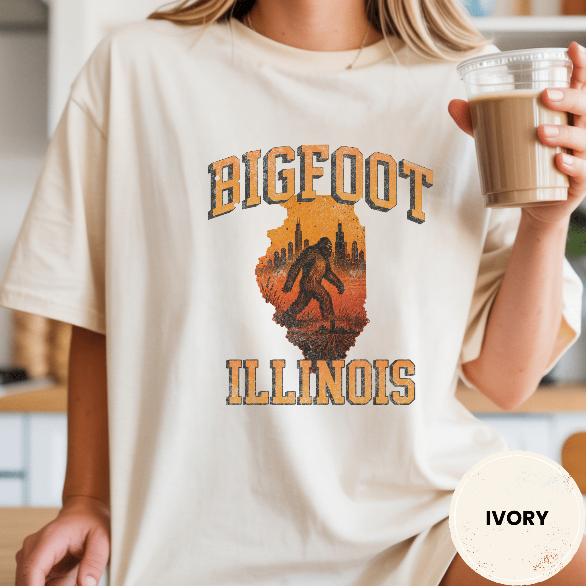 Comfort Colors® Bigfoot Illinois State Tee - Deadpan Outdoors Co.