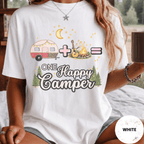 Comfor Colors® Campfire Plus Songs Equals One Happy Camper Tee - Deadpan Outdoors Co.