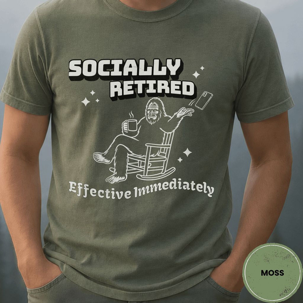 Comfort Colors® Socially Retired Effective Immediately Tee - Deadpan Outdoors Co.