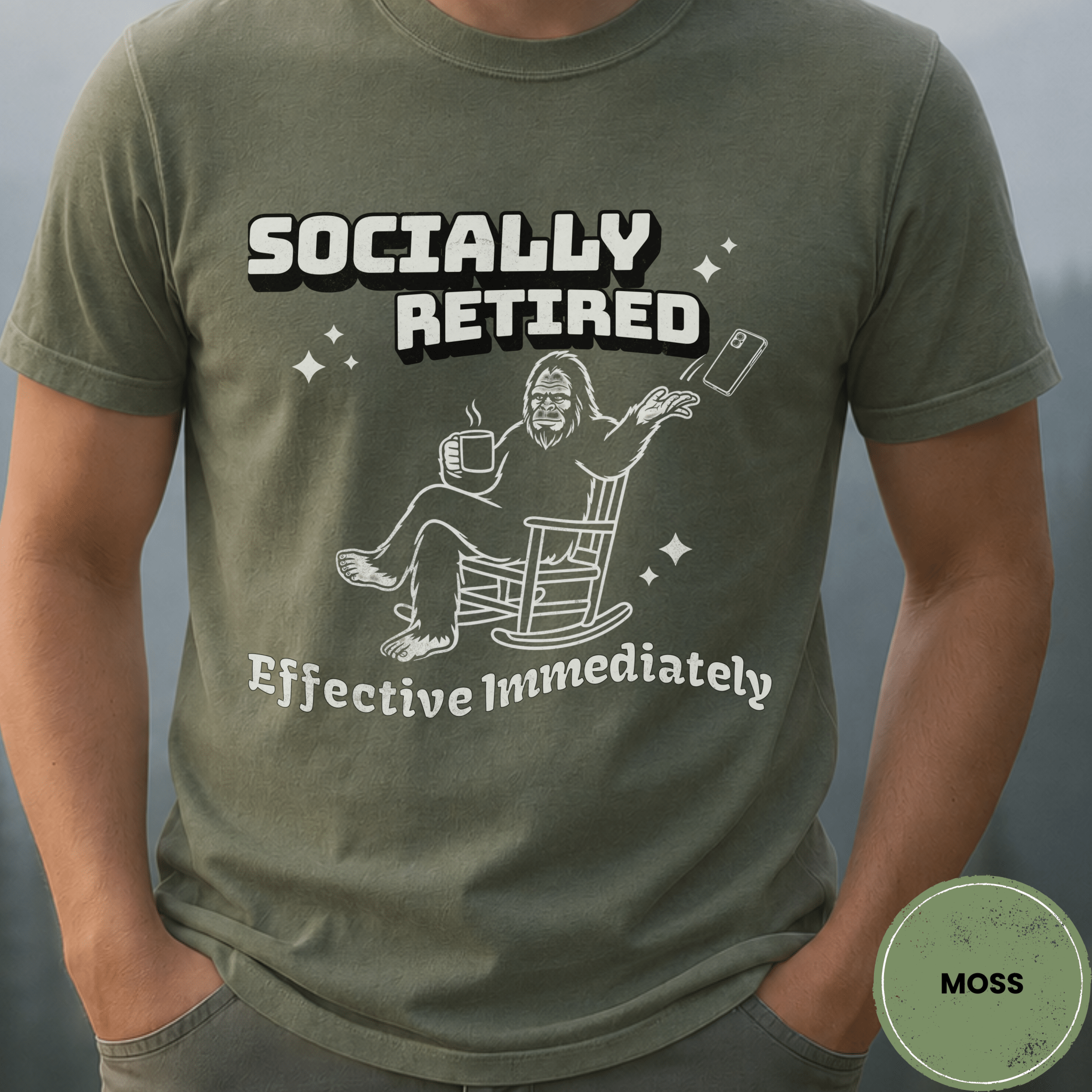 Comfort Colors® Socially Retired Effective Immediately Tee - Deadpan Outdoors Co.