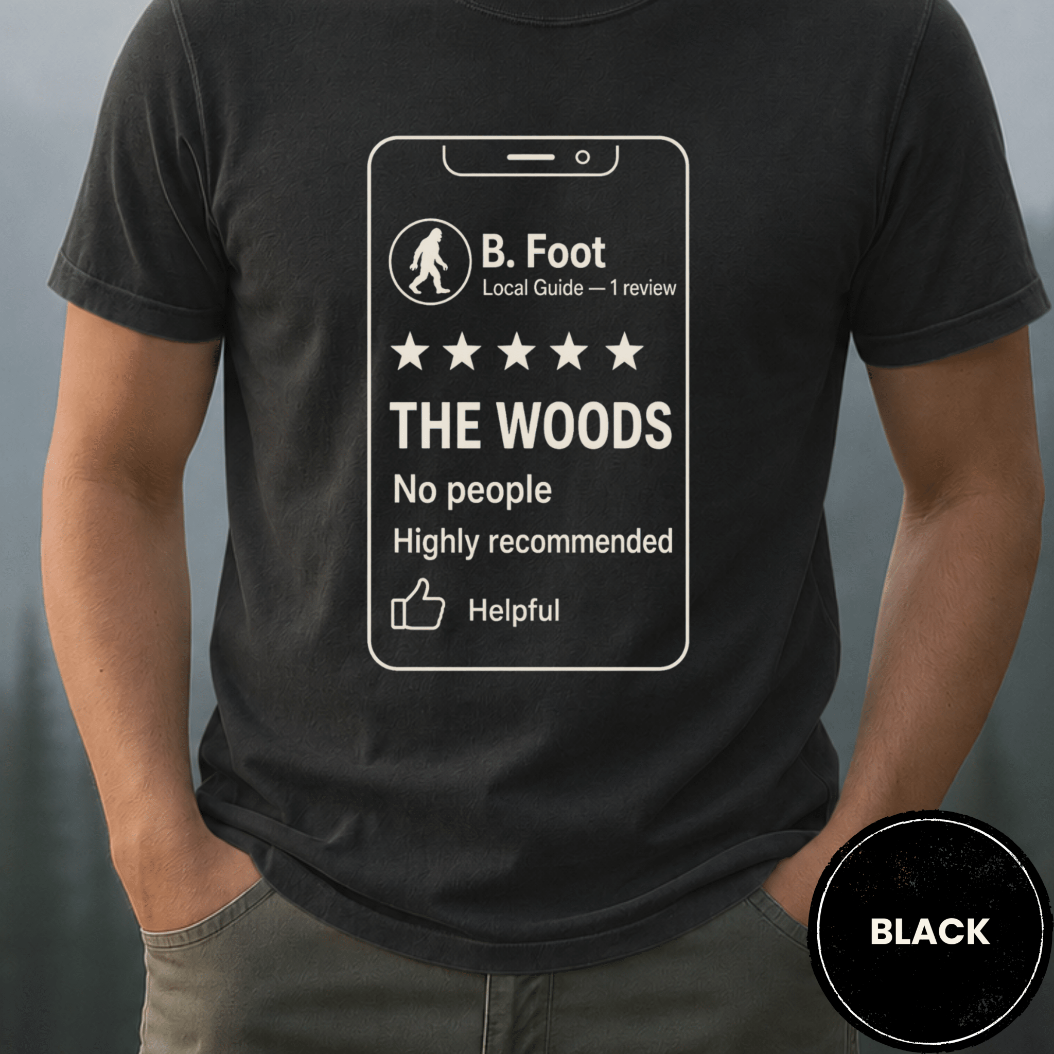 Comfort Colors® Bigfoot Five Star Review Tee - Deadpan Outdoors Co.