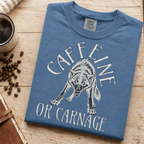 Funny Wolf Coffee Shirt, Caffeine or Carnage Tee, Sarcastic Coffee Lover Gift for Him, Wolf Lover Shirt, Not a Morning Person Gift - Deadpan Outdoors Co.