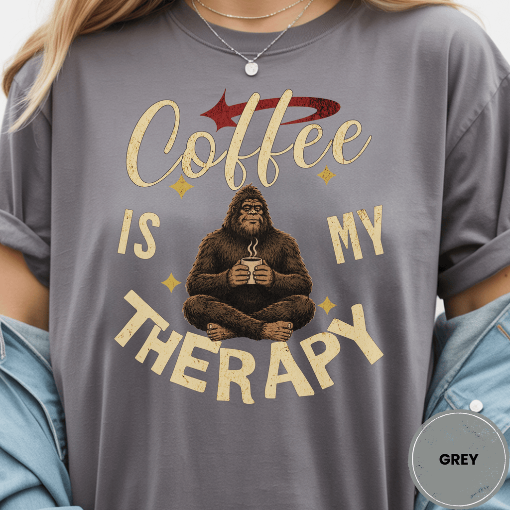 Comfort Colors® Coffee is My Therapy Tee - Deadpan Outdoors Co.
