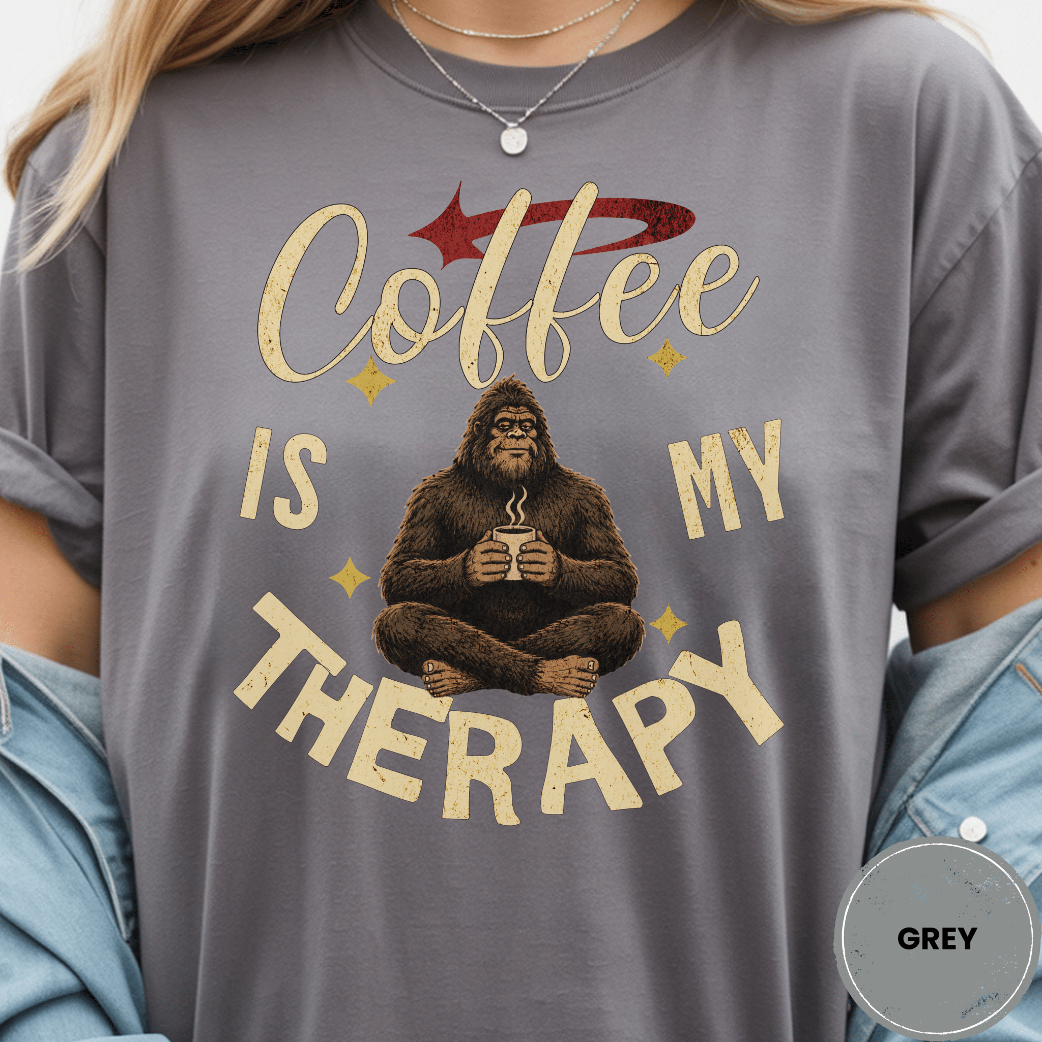 Comfort Colors® Coffee is My Therapy Tee - Deadpan Outdoors Co.