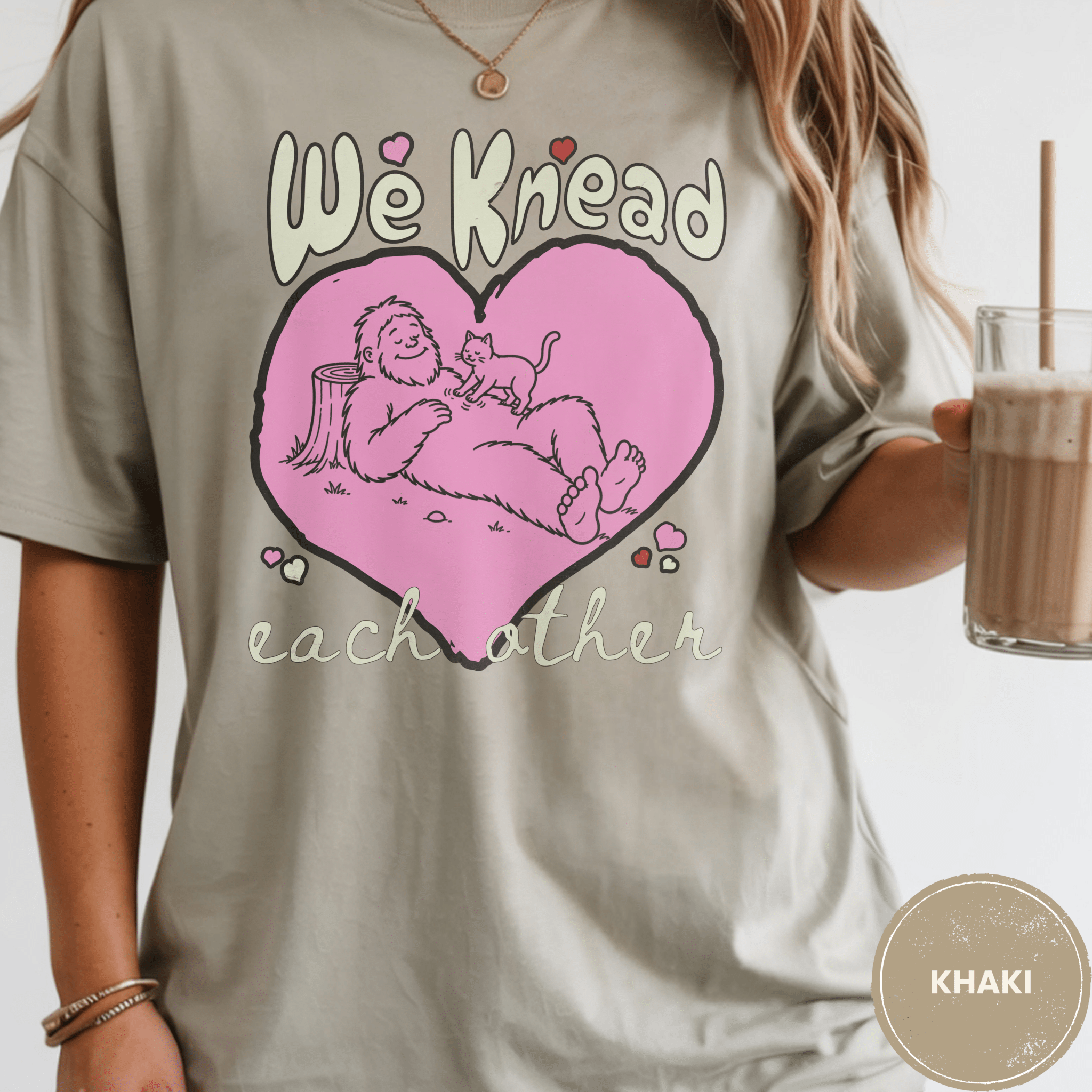 Comfort Colors® We Knead Each Other Shirt, Funny Bigfoot Cat Tee, Sasquatch Cat Lover Gift, Cute Cryptid Cat T-shirt - Deadpan Outdoors Co.