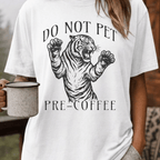 Funny Tiger Coffee Shirt, Do Not Pet Pre Coffee Tee, Sarcastic Coffee Lover Gift, Tiger Lover Shirt, Introvert Coffee Gift for Her