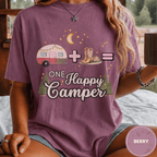 Comfort Colors® Trailer Plus Cowboy Boots Equals One Happy Camper Tee - Deadpan Outdoors Co.